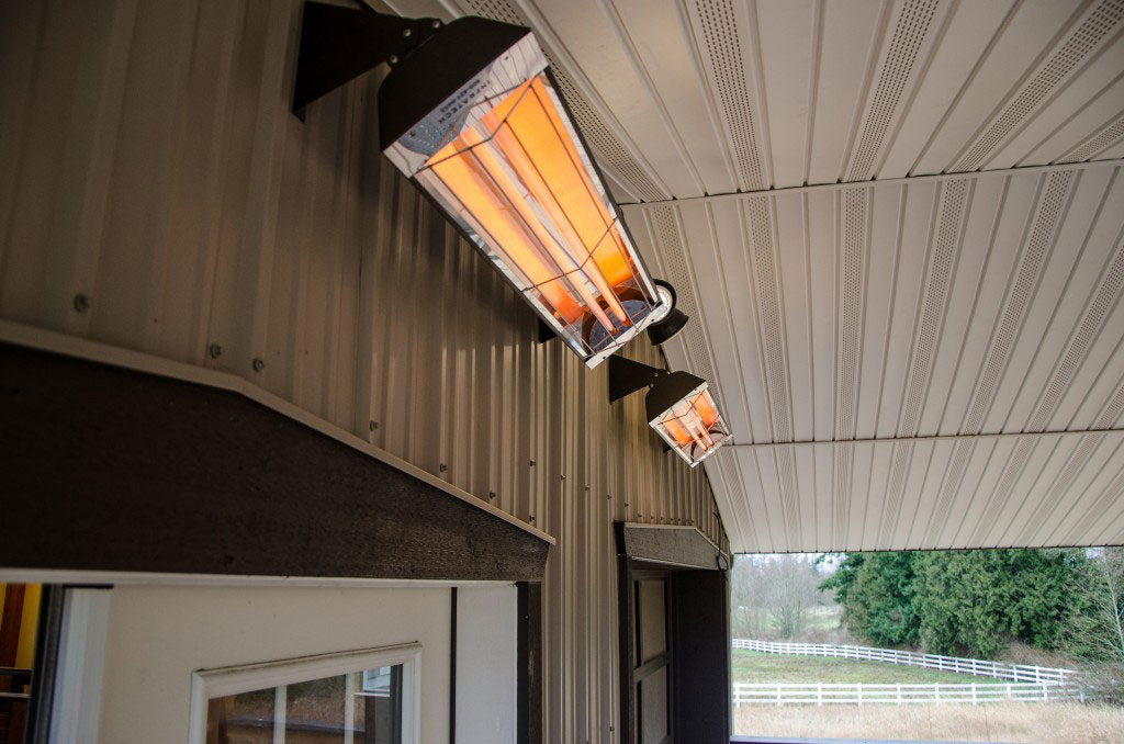 Covered patio heated by Infratech