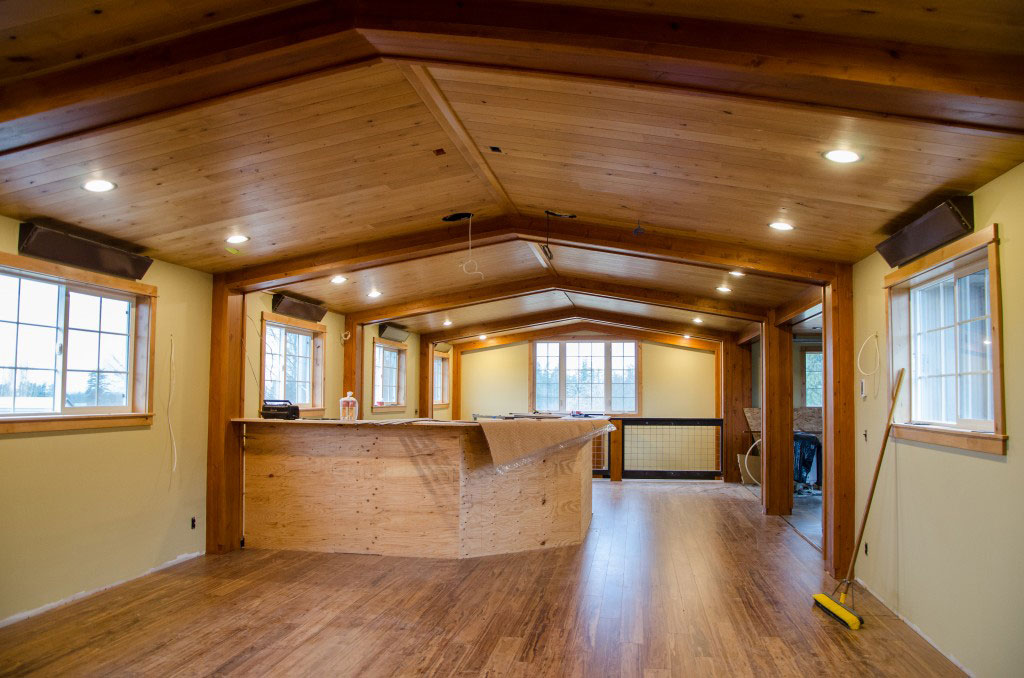 The upstairs area is set up for entertaining guests. It is heated by our Cove heaters.