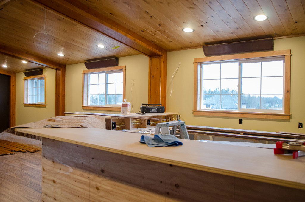 The upstairs area is set up for entertaining guests. It is heated by our Cove heaters.