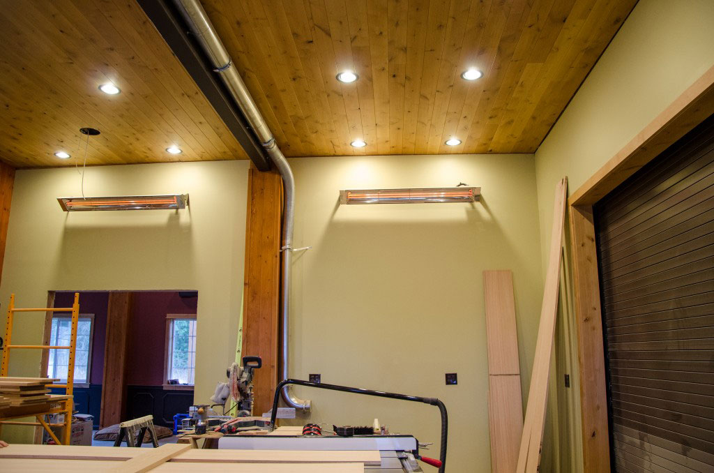 The owner also opted to install Infratech heaters in his personal workshop.